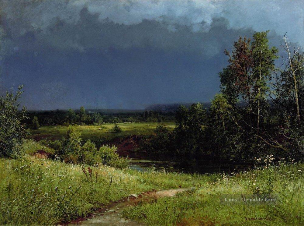 Versammlung Sturm 1884 klassische Landschaft Ivan Ivanovich Ölgemälde
